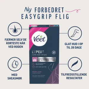 Veet Expert Cold Wax Strips Ben & Krop Normal hud 40 stk. 3