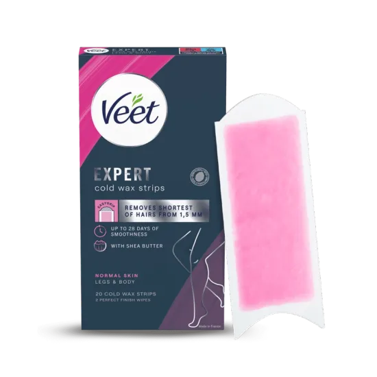 Veet Expert Cold Wax Strips Ben & Krop Normal hud 20 stk. 0