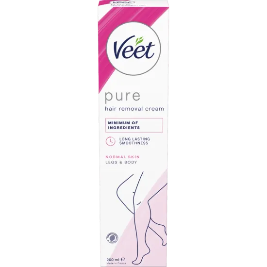 Veet Pure Hårfjerningscreme Krop & Ben Normal hud 200 ml 0