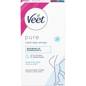 Veet Pure Cold Wax Strips Ben & Krop Sensitiv hud 20 stk. 0