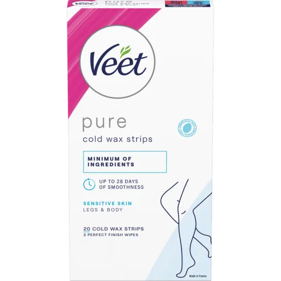 Veet Pure Cold Wax Strips Ben & Krop Sensitiv hud 20 stk. 0