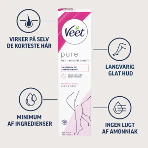 Veet Pure Hårfjerningscreme Krop & Ben Normal hud 200 ml 2