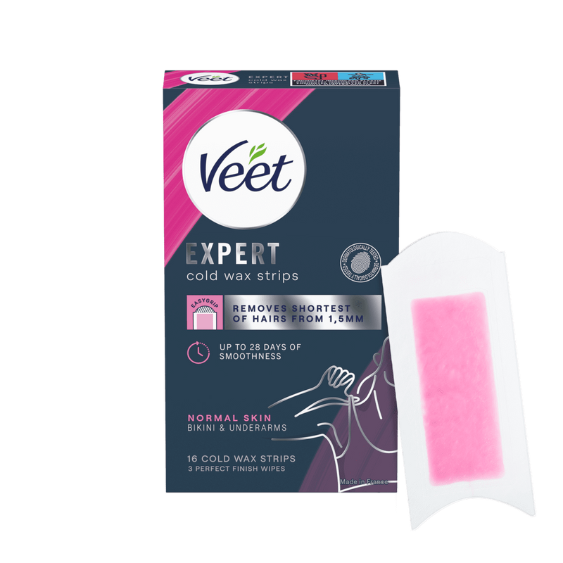Veet Expert Cold Wax Strips Bikini & Armhule Normal hud 16 stk. 
