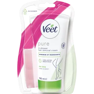 Veet Pure Hårfjerningscreme til Badet Ben & Krop Tør hud 150 ml 0