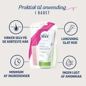 Veet Pure Hårfjerningscreme til Badet Ben & Krop Tør hud 150 ml 2