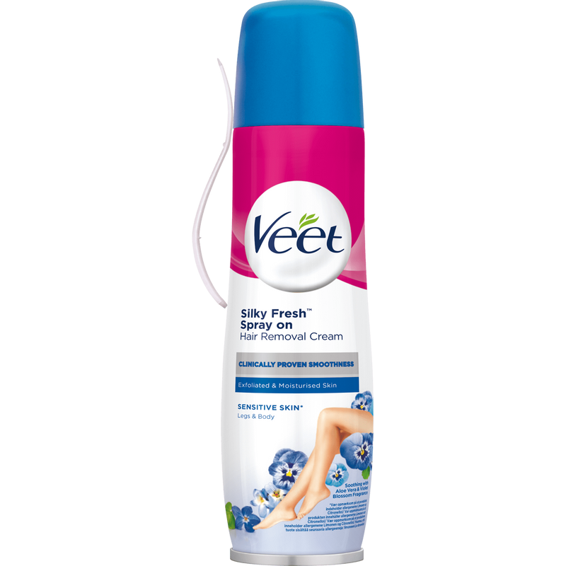 Veet Spray-On Hårfjerningscreme Ben & Krop Sensitiv Hud 150 ml