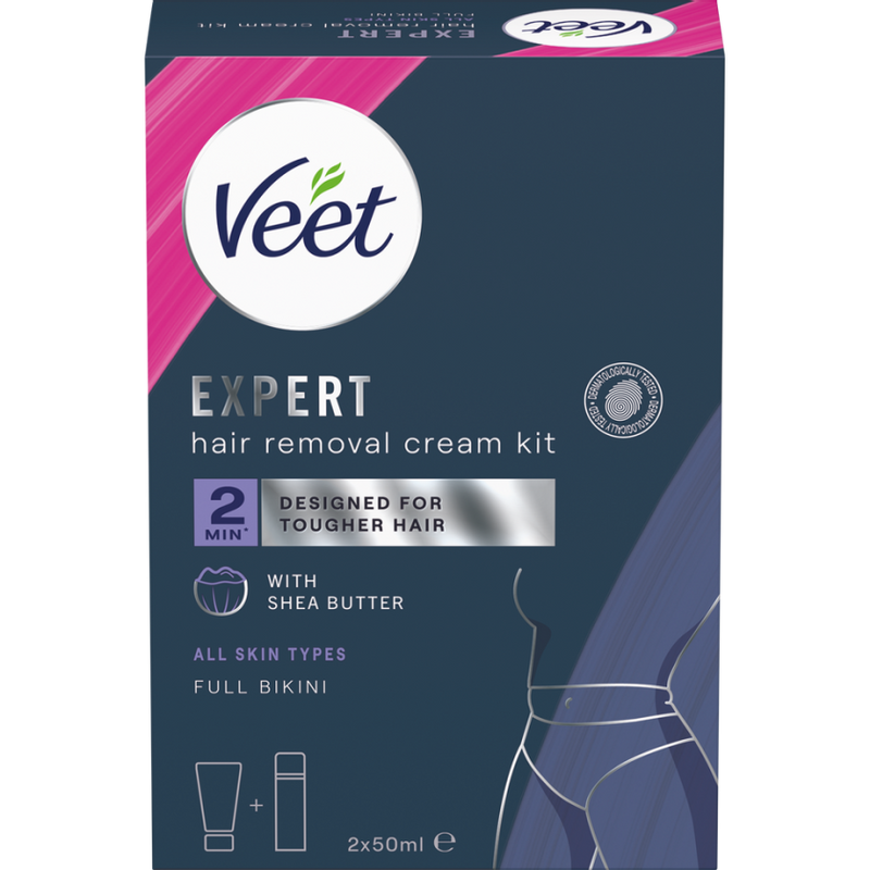 Veet Expert Hårfjerningscreme til Intimområdet Alle hudtyper 2x50 ml
