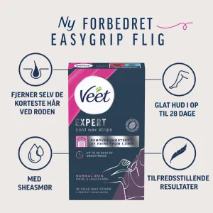 Veet Expert Cold Wax Strips Bikini & Armhule Normal hud 16 stk 2