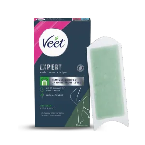Veet Expert Cold Wax Strips Ben & Krop Tør hud 20 stk 0