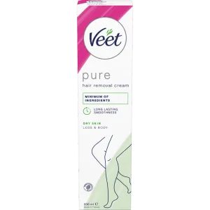 Veet Pure Hårfjerningscreme Krop & Ben Tør hud 200 ml 0