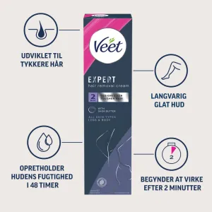 Veet Expert Hårfjerningscreme Ben & Krop Alle hudtyper 200 ml 2