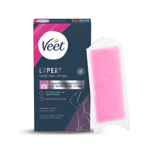 Veet Expert Cold Wax Strips Ben & Krop Normal hud 40 stk. 0