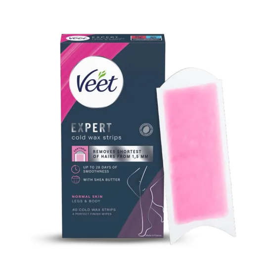 Veet Expert Cold Wax Strips Ben & Krop Normal hud 40 stk. 0