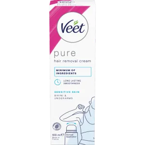 Veet Pure Hårfjerningscreme Bikini & Armhule Sensitiv hud 100 ml 0