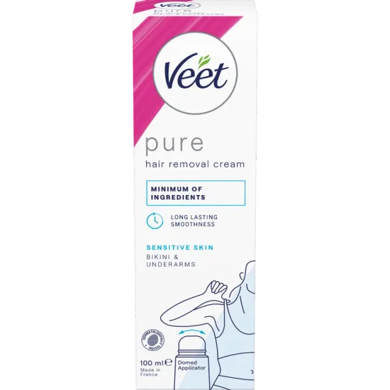 Veet Pure Hårfjerningscreme Bikini & Armhule Sensitiv hud 100 ml 0