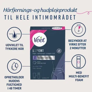 Veet Expert Hårfjerningscreme til Intimområdet Alle hudtyper 2x50 ml 2