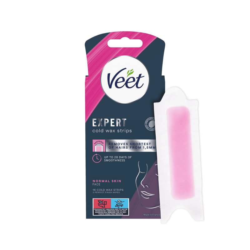 Veet Expert Cold Wax Strips Ansigt Normal hud 16 stk. 